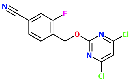 (image for) MC085528 4-(4,6-Dichloro-pyrimidin-2-yloxymethyl)-3-fluoro-benzonitrile
